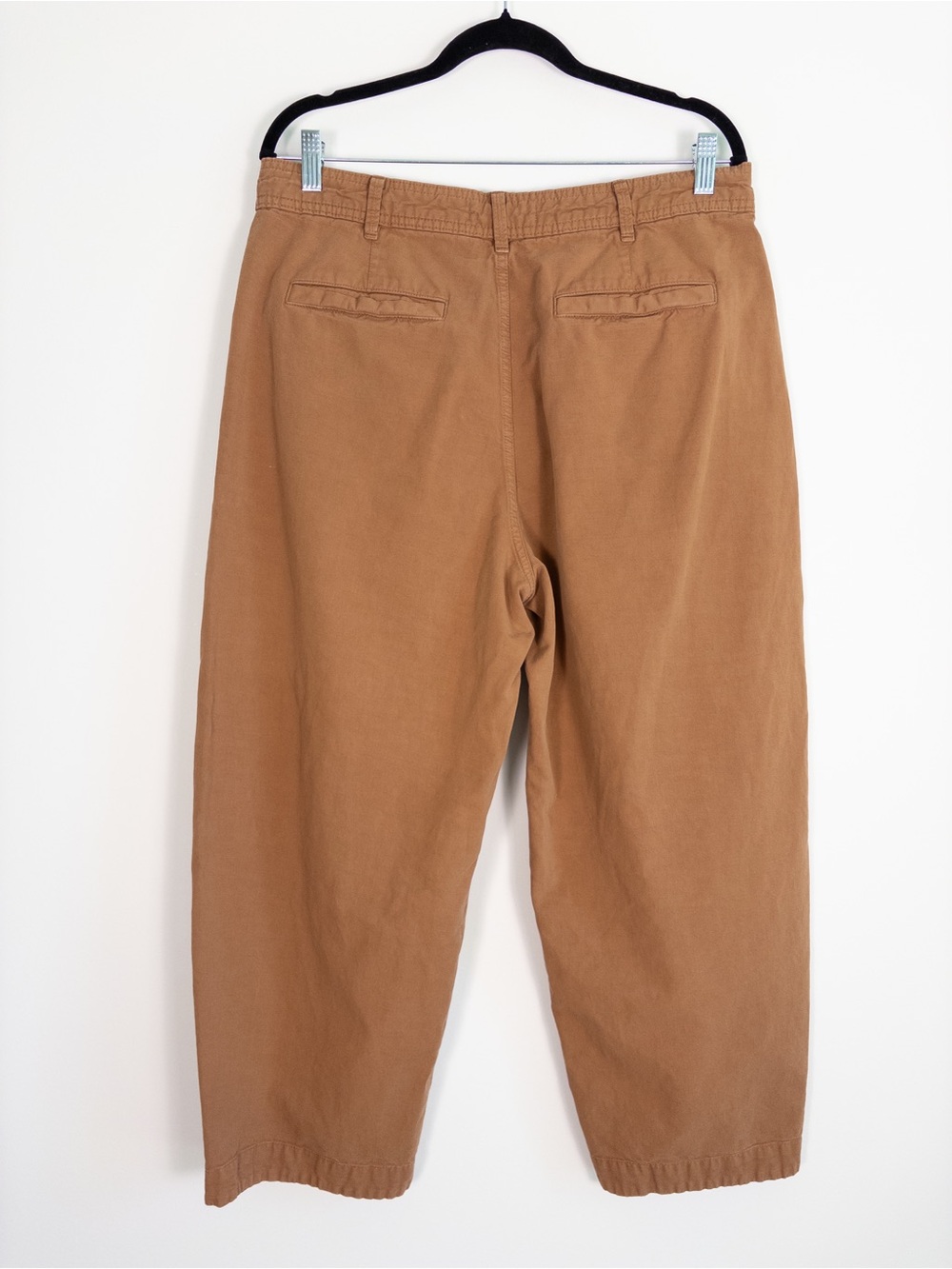 Everlane The Everywhere Barrel Pant Brown Cotton and Linen Blend - Picture 5 of 10